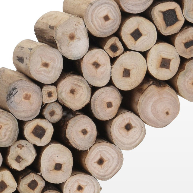 Oglinda decorativa, Home Styling Collection, Lemn/Sticla, 50 cm, Maro