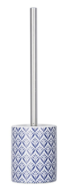 Perie WC cu suport Lorca, Alb/Albastru, 39x10x8 cm, Wenko