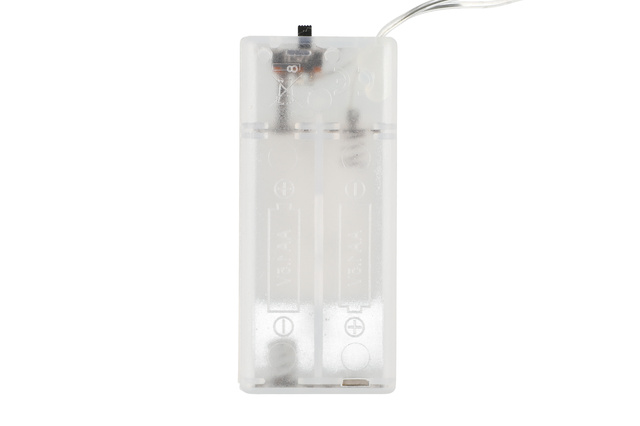 Stea de hârtie LED 43 cm, pe baterii, argintie