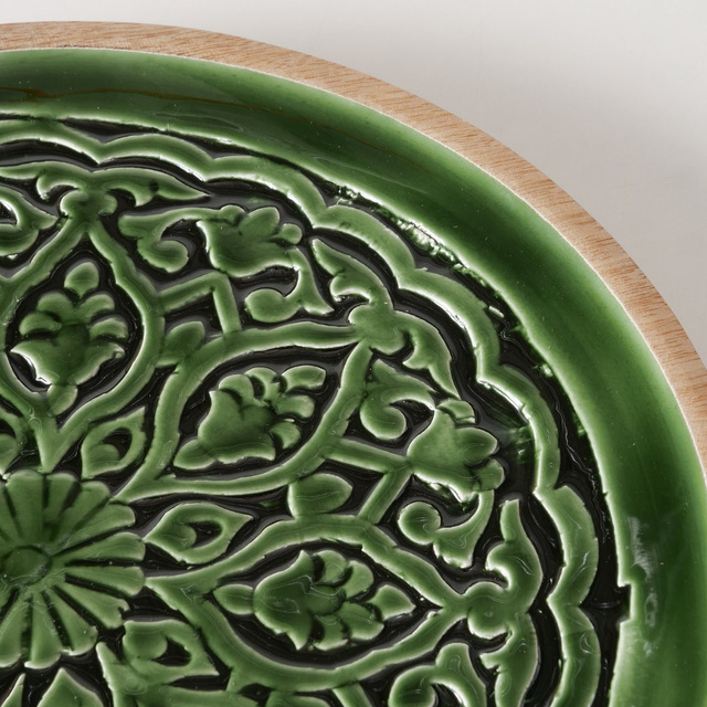 Farfurie decorativa cu model GRELO canelat, Ø 30 cm