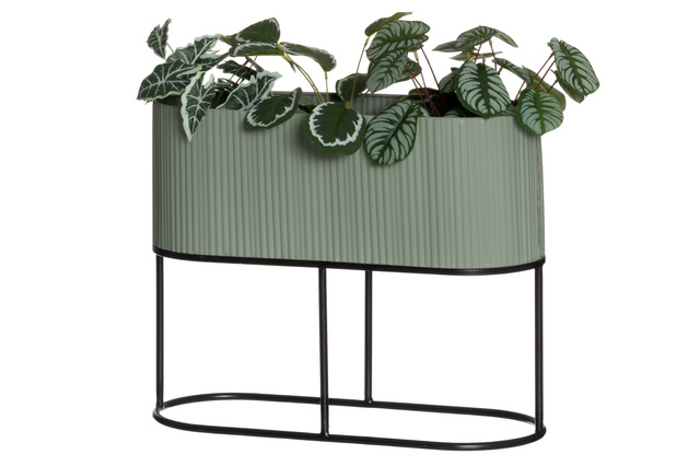 Suport de flori oval metalic, inaltime 40 cm