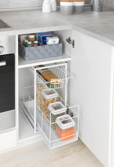 Raft de bucătărie extensibil, 45 x 23 x 45 cm