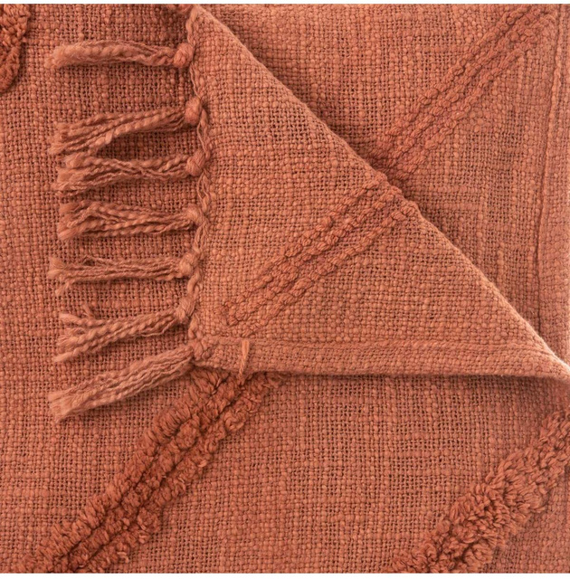 Cuvertura de pat cu franjuri INCA, 180 x 130 cm