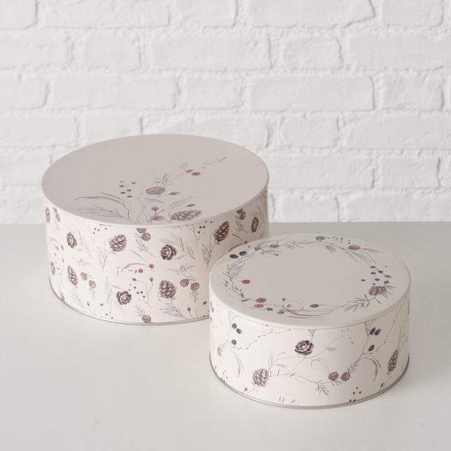 Set de două cutii de depozitare NORDALA, Ø 16-20 cm