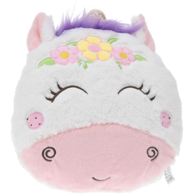 Perna de plus unicorn cu o banda de flori, 28 x 25 x 10 cm