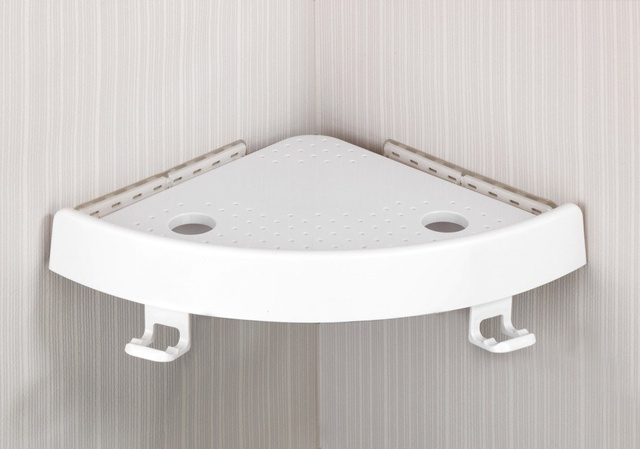 Raft baie cu montare pe colt, Alb, Allstar