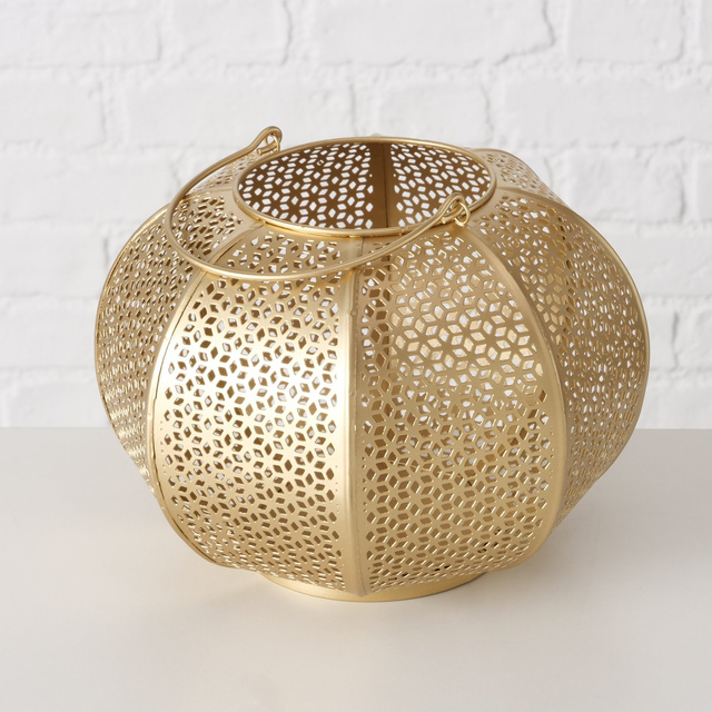 Felinar oriental Selim, 23 cm, auriu