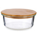 Recipient din sticlă pentru alimente cu capac din bambus etans