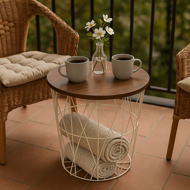 Masuta laterala cu cos, 37 x 39 cm