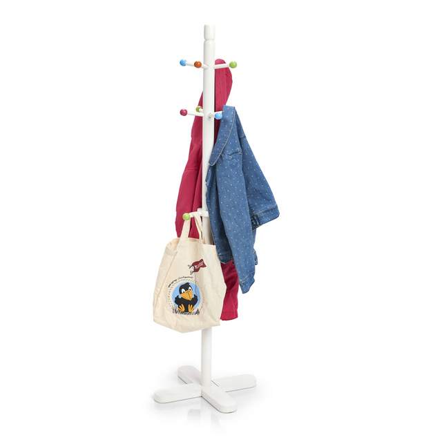 Umeraș pentru haine copii, 38 x 38 x 124 cm, ZELLER, alb