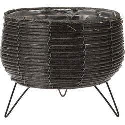 Ghiveci rotund sub formă de coș pe picioare, Ø 25,5