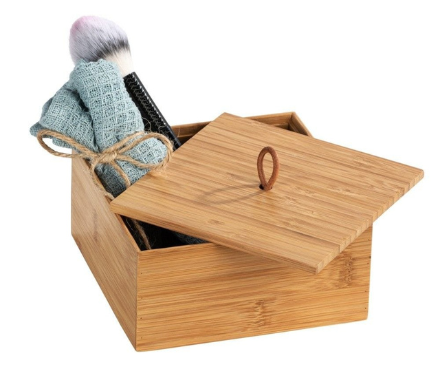 Organizator de baie TERRA, bambus, 15 x 15 cm, WENKO