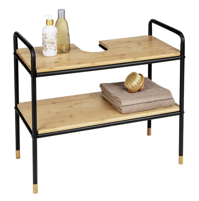 Dulap pentru lavoar, 70 x 60 x 33,5 cm, blat din bambus, Loft, WENKO