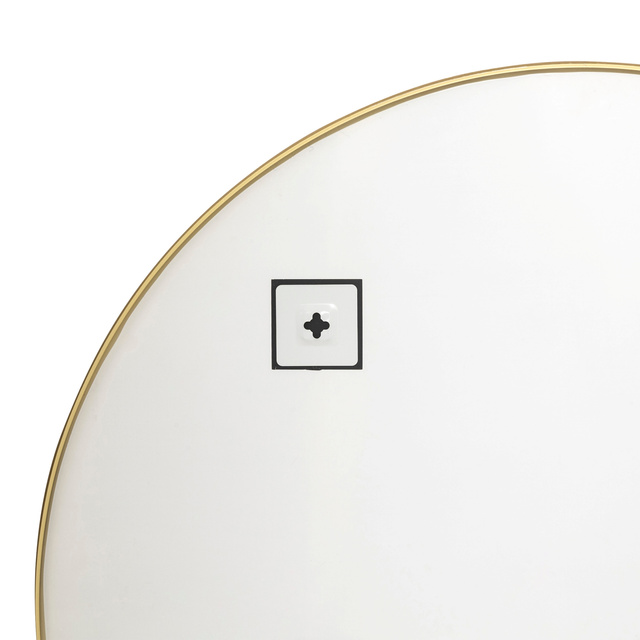 Oglindă semicirculară pentru hol ALICE, cadru metalic, 90 x 65 cm, aurie