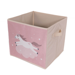 Cutie textila pentru jucarii Unicorn, 32 x 32 x 30 cm