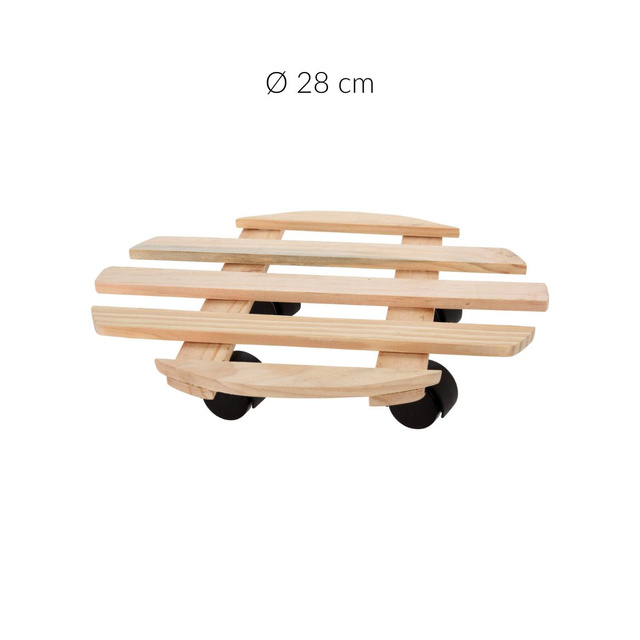 Suport pentru ghiveci cu roti, 28 cm
