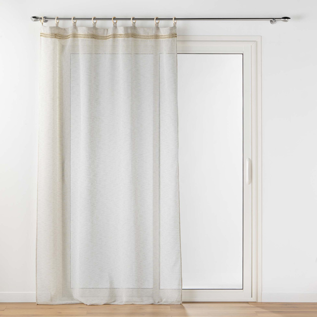 Perdea cu inele din lemn MILEO, 140 x 240 cm