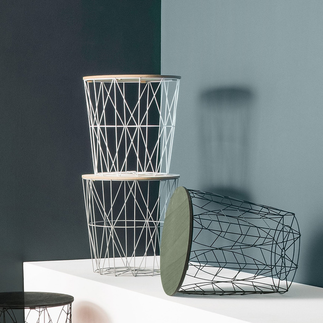 Masuta cafea Atmosphera Créateur d'intérieur, MDF/Metal, Maro/Negru, 41x39.5 cm