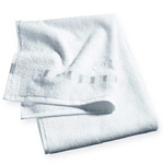 Prosop din bumbac frotte de culoare argintie, prosop brodat, 100 x 50 cm, Esprit