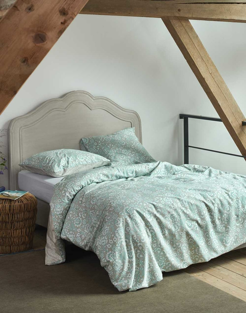 Set de lenjerie din bumbac satinat de culoare turcoaz, 200 x 220 cm, Esprit,