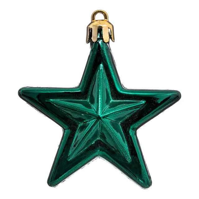 Decoratiuni de Craciun, stele din plastic, 6 buc.