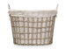 Coș de rufe țesut cu mânere, 44 x 43 x 50 cm
