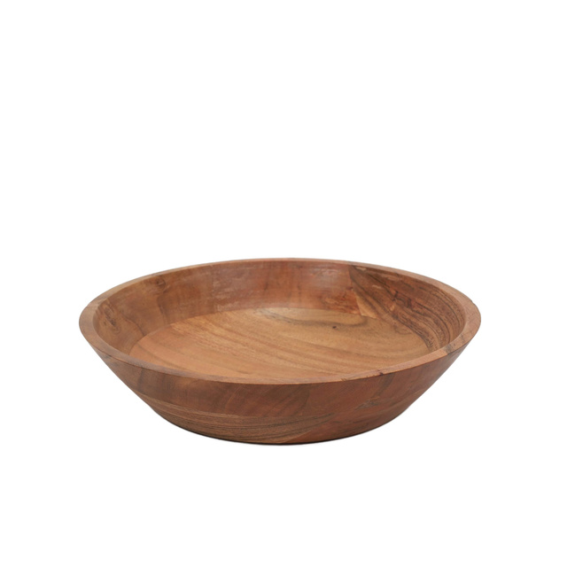 Bol din lemn de salcam, 25 x 6 cm