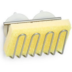 Suport pentru burete de bucatarie, metalic cu ventuze, ZELLER