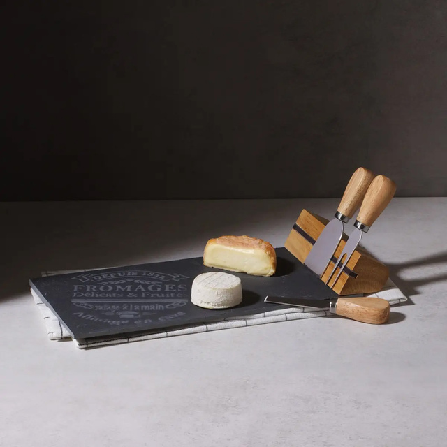 Set 4 piese servire branzeturi cu magnet, 45x12,5 cm, Secret de Gourmet