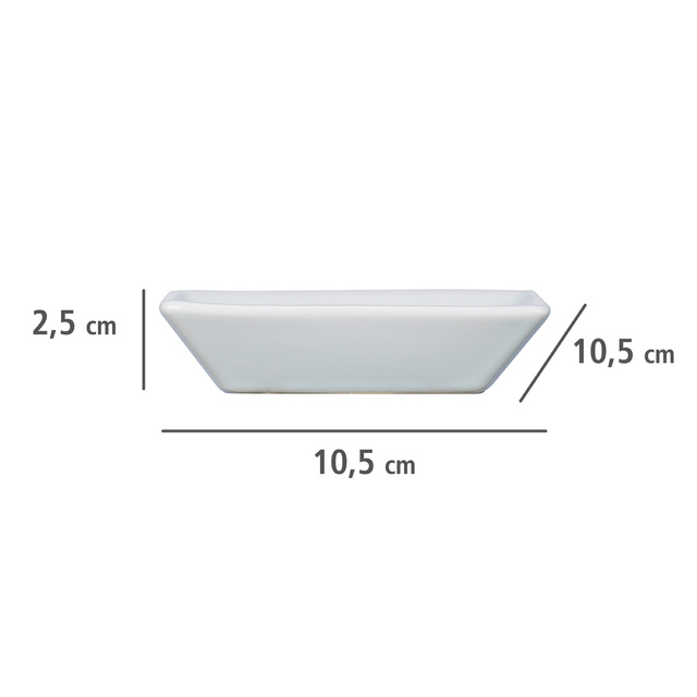 Savoniera cu un ornament elegant, suport ceramic pentru baie - WENKO