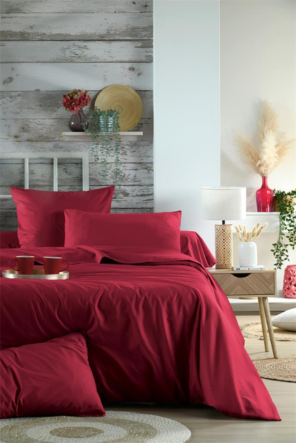 Cearceaf de îmbrăcăminte din bumbac, roșu, ELYSEE