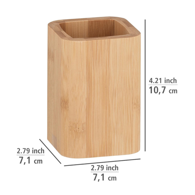 Suport periuta de dinti BAMBOO, bambus, Ø 7,1 cm, Wenko