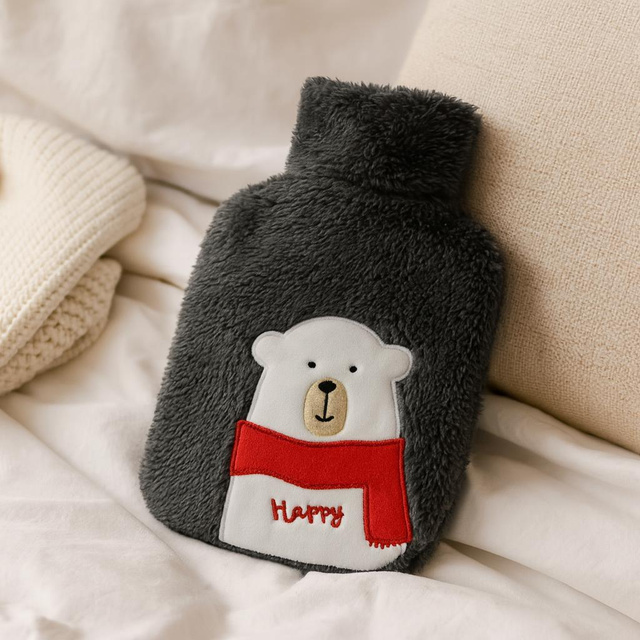 Sticlă de apă fierbinte cu model de iarnă