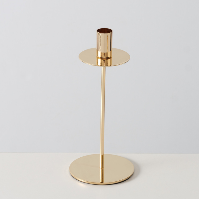 Sfeșnice PHOENIX din metal auriu, înălțime 13-23 cm