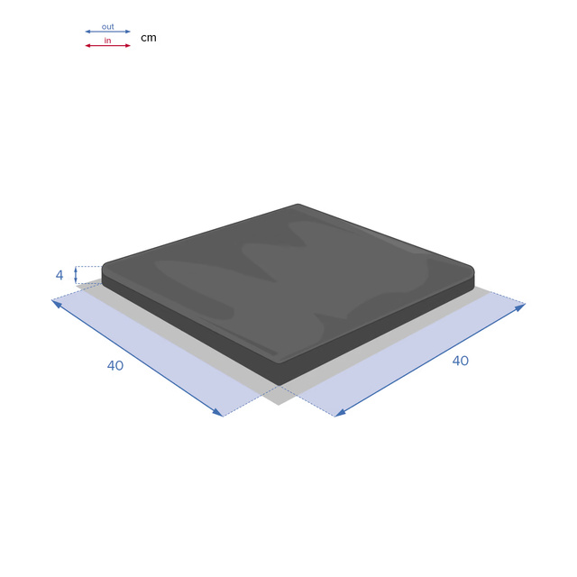 Perna scaun KORAI, husa detasabila, 40 x 40 cm