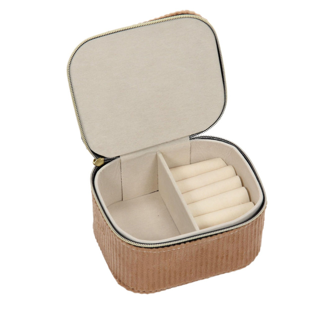 Cutie pentru bijuterii, catifea, 11,5 x 9,5 x 6 cm