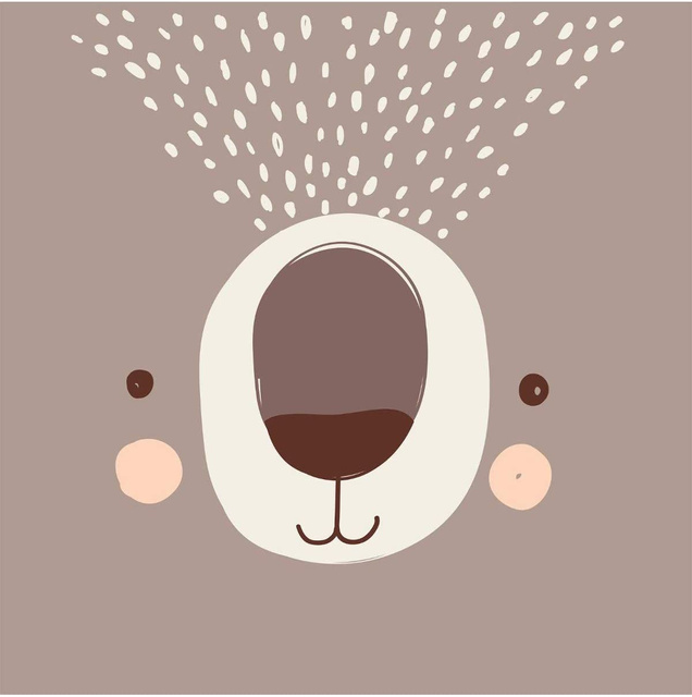 Lenjerie de pat pentru copii BEAR, 140 x 200 cm, bumbac, motiv ursuleț de pluș