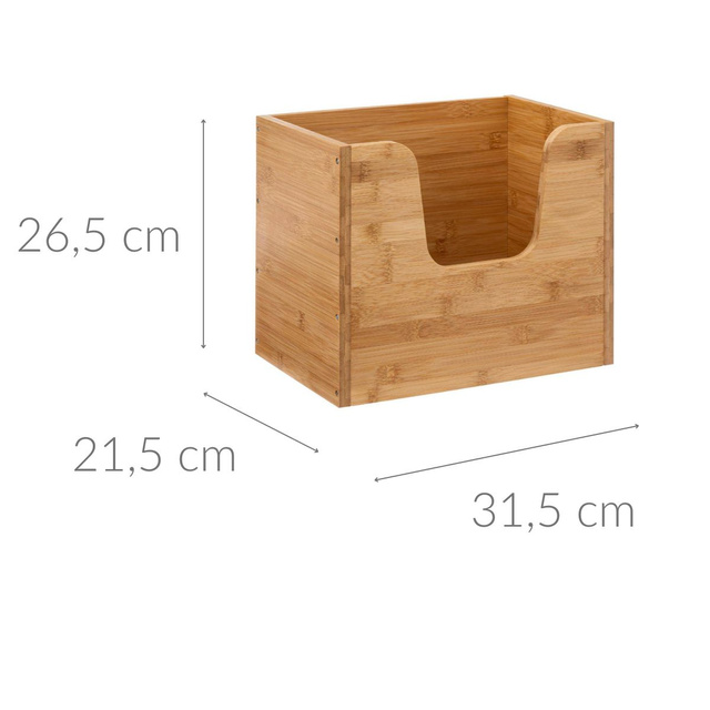 Organizator de bucatarie din bambus, 31,5 x 21,5 x 26,5 cm
