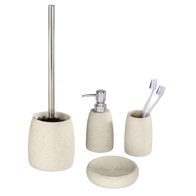 Recipient pentru perie GOA BEIGE + perie WC, WENKO, bej