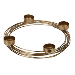 Sfeșnic auriu pentru 4 lumanari, Ø 28,5 cm