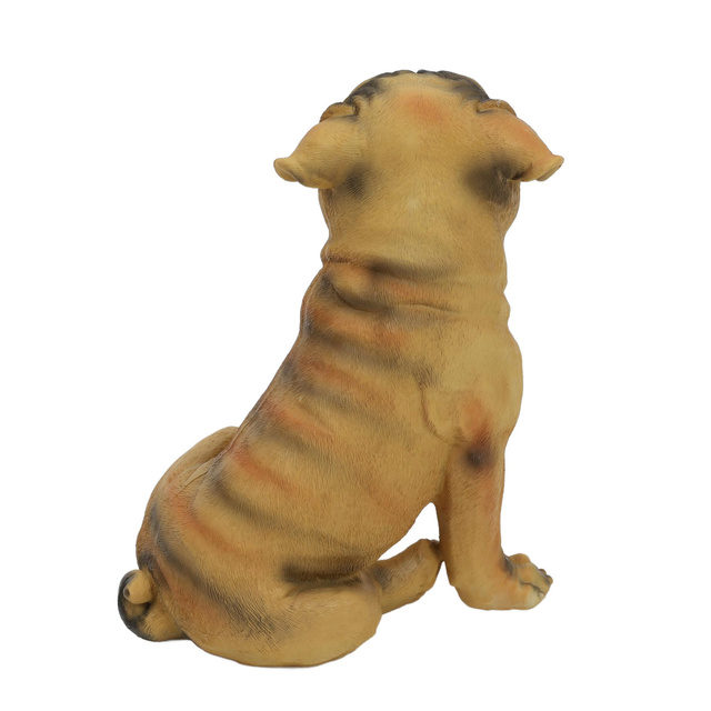 Figurina de gradina a unui caine, inaltime 27 cm, din piatra artificiala