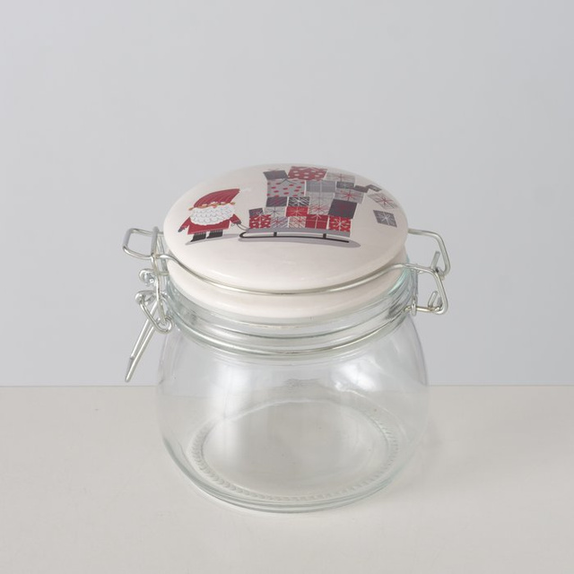 Borcan cu capac din porțelan MONTI, 450 ml