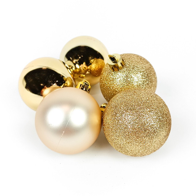 Globuri in diverse finisaje, Ø 5 cm, 5 buc.