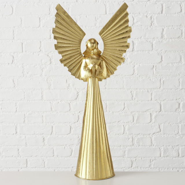 Figurina aurie din metal NURIEL, înger înalt de 65,5 cm