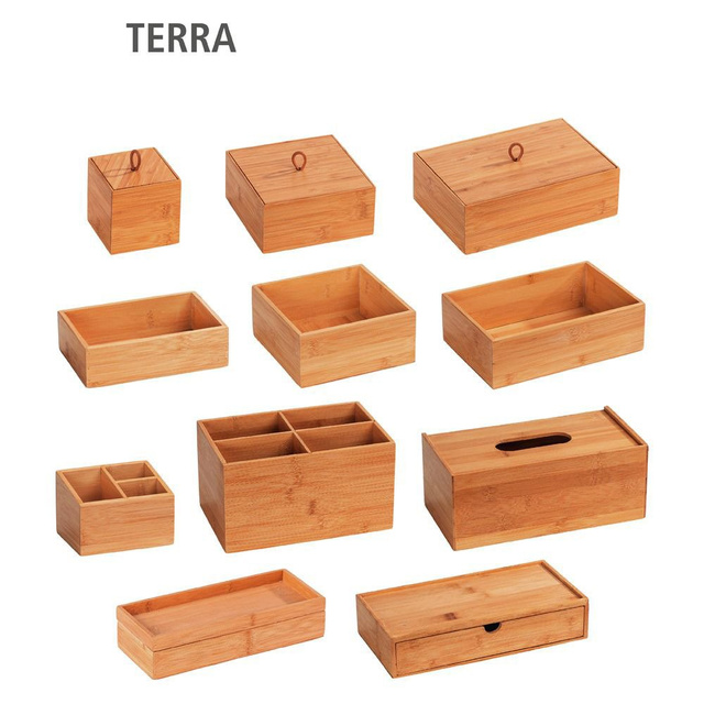 Organizator de baie TERRA, dimensiunea S, bambus, WENKO