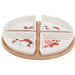 Set de servire gustări, tavă din bambus Ø 22 cm