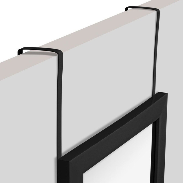 Oglinda cu cadru din aluminiu, 110x36 cm, Negru