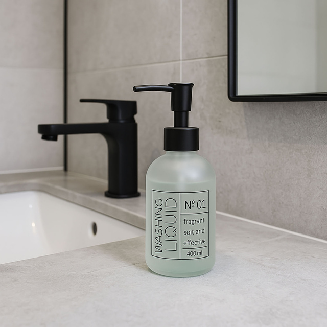 Dozator de sapun din sticla, 400 ml