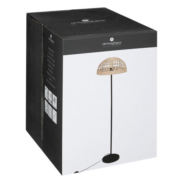 Lampă de podea RORY cu abajur împletit, Ø 40 × 150,5 cm