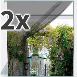 2 x Paravan împotriva insectelor, plasă de țânțari, 130 x 150 cm